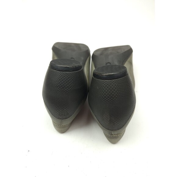 ECCO Sculptured Mary Jane Pumps Distressed Gray Leather Laces  EU 40 US 9-9.5 - Picture 8 of 9